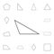 obtuse triangle outline icon. Detailed set of geometric figure. Premium graphic design. One of the collection icons for websites,