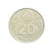Obverse of 20 Forints coin made by Hungary