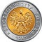 obverse Polish Money five zloty coin