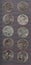 The obverse and reverse of a collection of portuguese coins 200 escudos.