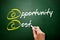 OC - Opportunity Cost acronym, business concept on blackboard