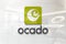 Ocado on glossy office wall realistic texture