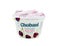 Ocala, Fl January 9, 2024 Container of Chobani brand Greek yogurt black cherry flavor fruit on the bottom single container opened