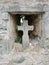 occitanie calvary stone cross installed in a rampart