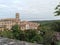occitanie view of montolieu village du livre and its church