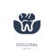 Occlusal icon. Trendy flat vector Occlusal icon on white background from Dentist collection