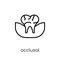 Occlusal icon. Trendy modern flat linear vector Occlusal icon on