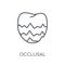 Occlusal linear icon. Modern outline Occlusal logo concept on wh