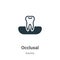 Occlusal vector icon on white background. Flat vector occlusal icon symbol sign from modern dentist collection for mobile concept