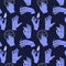 Occult hand seamless pattern of spooky human hands making magic spells