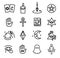 Occultism and Spiritism Icons Set