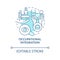 Occupational integration blue concept icon
