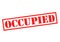 OCCUPIED Rubber Stamp