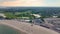Ocean Beach aerial view, New London, CT, USA