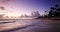 Ocean beach sunrise tropical landscape of caribbean sea and beach shore relaxing video