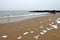 Ocean from Brighton Beach in the winter, New York.