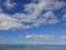 Ocean and clouds, Waikiki Beach in Hawaii