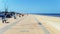 Ocean coast. Uruguay Montevideo City Beach. copyspace.