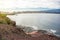 Ocean coast, waves, rocks. Tropical island, a place to relax. Canary Islands