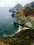 Ocean coastal landscape with water and mountains