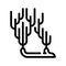 Ocean coral branch line icon vector illustration