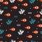 Ocean Depth Harmony Clown Fishes Vector Pattern