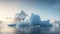 ocean dome icebergs landscape