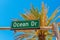 Ocean Drive road sign in Miami Beach Florida