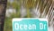 Ocean Drive street sign in Miami Beach, Florida
