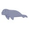 Ocean dugong icon cartoon vector. Sea manatee