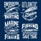 Ocean fishing, yachting club t-shirt vector print