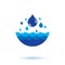 Ocean freshness theme vector symbol for use in mineral water adv