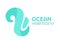 Ocean Harmony Blue wave sea water logo concept design