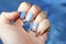 Ocean heart - sea manicure