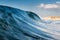 Ocean ideal wave in ocean. Breaking blue wave