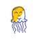 Ocean Jellyfish doodle funky playful illustration