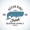 Ocean King Seafood Supplyer Vintage Vector Logo