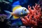 Ocean life Beautiful underwater scene with tropical fish and coral