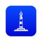 Ocean lighthouse icon blue vector