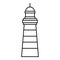 Ocean lighthouse icon, outline style