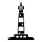 Ocean lighthouse icon, simple style
