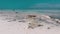 Ocean at Low Tide, Aerial View, Zanzibar, Boats Stuck in Sand on the Shallows