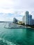 Ocean Marina of Yachts and Boats with surrounding High Rise Buildings