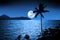 Ocean Night Moon Sky Tropical