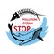 Ocean pollution concept. Stop the pollution of the ocean.