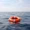 Ocean rescue with life buoy sos concepts banner