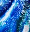Ocean, resin art paint, artistic blue artwork background. Contemporary art
