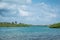 ocean / river with mangrove forest and palm tree landscape, Panama,