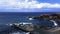 Ocean, rocks and black beach near El Golfo, Lanzarote, Canary Islands