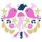 Ocean`s Crest Hot Pink Emblem